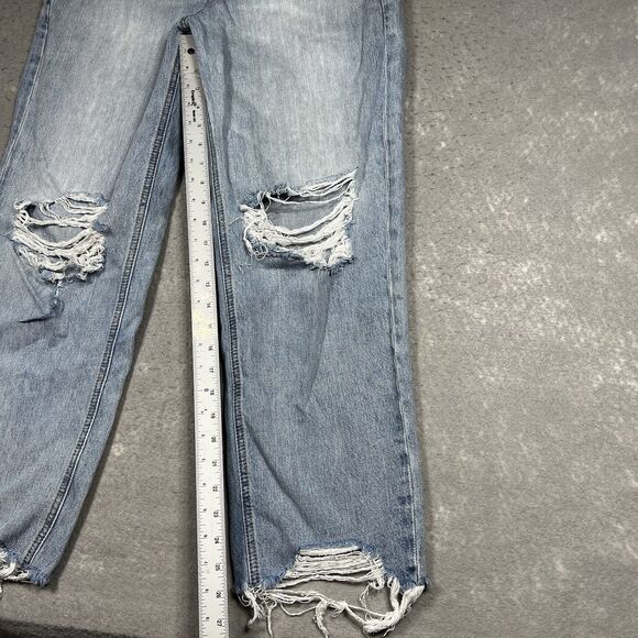 Ariat Jeans Womens 29 Blue Ultra High Rise Relaxed Straight Distressed Denim - Picture 9 of 16